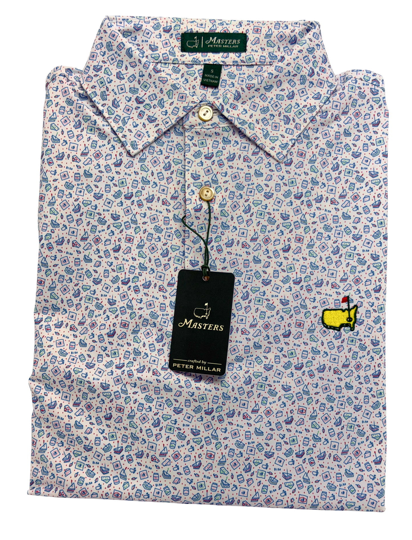 Peter Millar Masters Concessions Print Polo