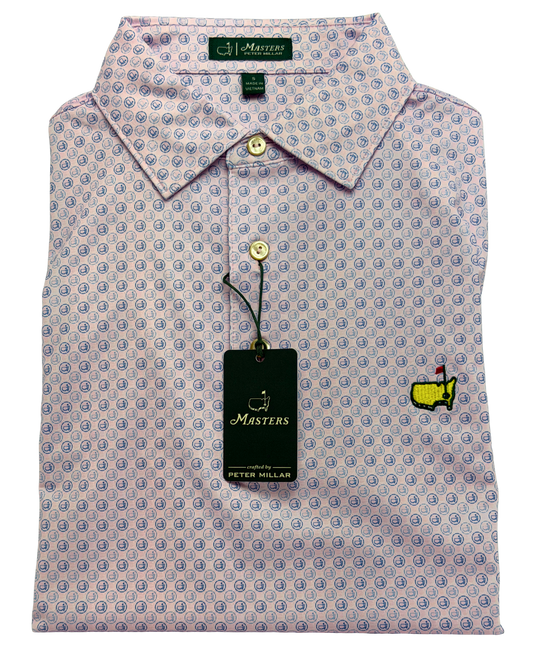 Peter Millar Masters Logo Print Polo